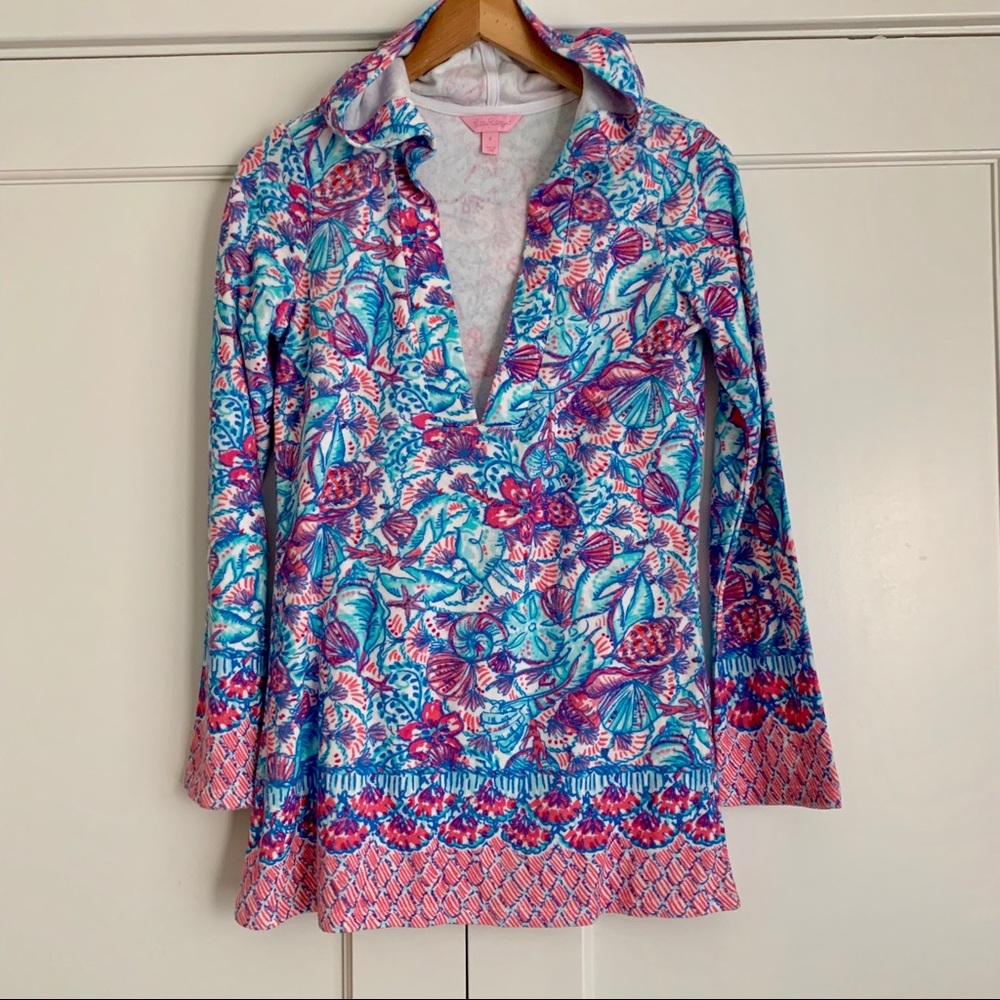 Lilly Pulitzer Higgs Hooded Tunic Cover Up